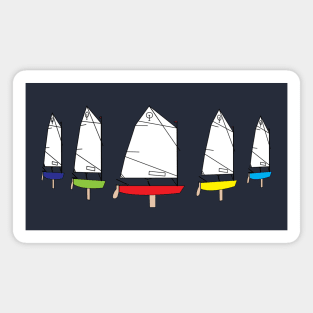 Optimist Sailboats Racing Magnet